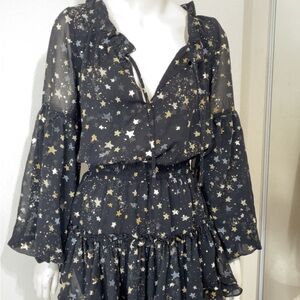 Buddy Love Starry Black and Gold Dress